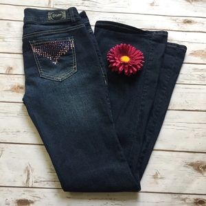 REWASH Jeans with pink crystal bling 5